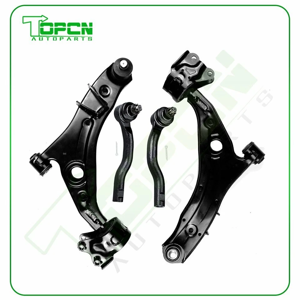4Pc Front Lower Control Arm Tie Rod Set Fits 2007-2010 2011 2012 2013 Mazda CX-9 - Image 1 of 4
