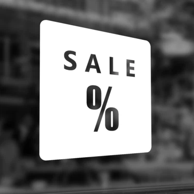 DREIACHTEINS MEDIA Aufkleber Folie "Season Sale" Schaufenster Beschriftung rund oder quadratisch