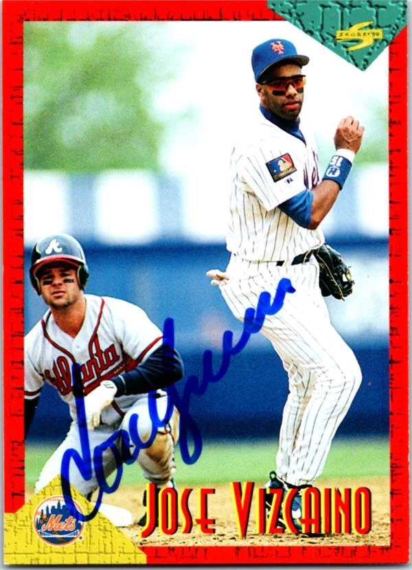 Jose Vizcaino autographed baseball card (New York Mets) 1994 Score #RT40 - Image 1 of 1