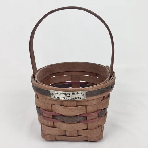 Vintage Longaberger Baskets 1989 Inaugural Basket Small Handwoven USA Cover