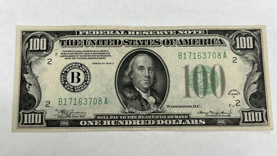 1934 A $100 Federal Reserve Note - B New York- Extremley Nice Note! Crisp - Image 1 of 4