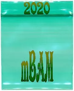 100 CONFEZIONI Borse VERDE 2020 Apple Zip Borse Colorate con Zip 2.0x2.0" - Foto 1 di 12