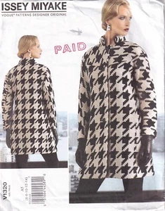 Abrigo Forrado Vogue Designer Costura Patrón v1320 Issey Miyake Misses Talla 6-14 - Imagen 1 de 2
