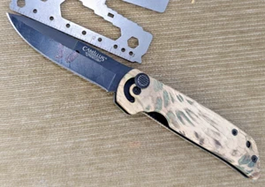 CAMILLUS Camo Single Blade Stainless Steel Folding Pocketknife Straight Edge 30 - Picture 1 of 2