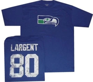 Seattle Seahawks Steve Largent Reebok Throwback Pro Style Oversized Shirt Small - Picture 1 of 3