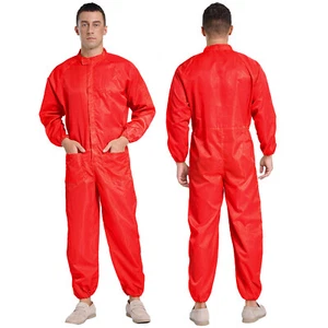Men's Work Coveralls Jumpsuits Long Sleeves Anti-static Dustproof Mechanics - Picture 1 of 71