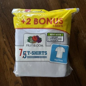 7 FRUIT OF THE LOOM BOYS T-SHIRTS SIZE 18-20 XL New White - Picture 1 of 3