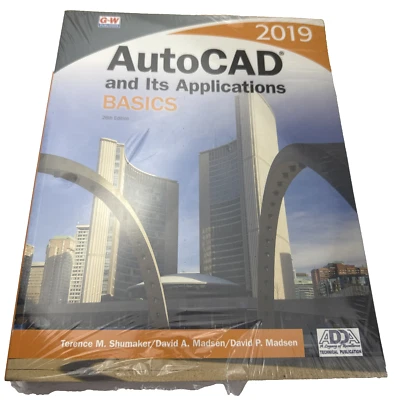 AutoCAD 2019 Basics Textbook Shumaker Madsen Training Guide Goodheart Willcox - Image 1 of 2