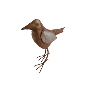 Estatuilla decorativa coleccionable de hierro reciclado vintage para pájaros obra maestra - Imagen 1 de 3