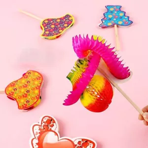 Folk Art Paper Toy Paper Flip Flowers Magic Flipping - Picture 1 of 11