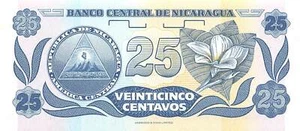 Nicaragua 25 Centavos ND. 1990's Series A/E Uncirculated Banknote K25T - Picture 1 of 2