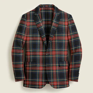 NWT $398 J Crew English Wool Tartan Plaid Unstructured Slim Fit Suit Jacket - Picture 1 of 1