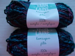 Needle Crafters Homespun acrylic yarn, Velvet Dusk, lot of 2 (52 yds ea) - Picture 1 of 2