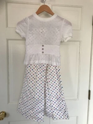 De colección Años 70 NIÑAS JEANS Campana Pantalones Acampanados Hippy y Top Conjunto 23" Cintura Talla 6 Foto 1 de 4