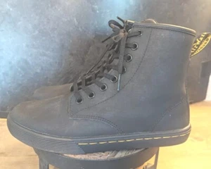 Botas para mujer Dr. Martens Sheridan negras de cuero vegano talla 3 zapato grueso - Imagen 1 de 11