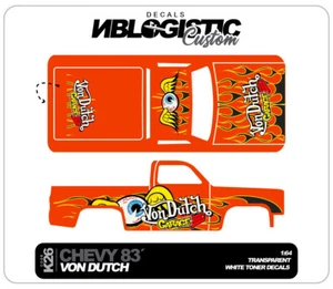 '83 CHEVY SILVERADO Custom WaterSlide Decal for hot wheels 1/64 021 - Imagen 1 de 3