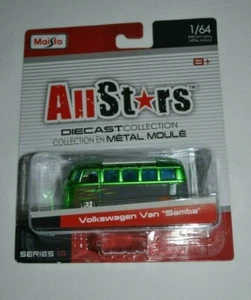 MAISTO ALL STARS VOLKSWAGEN VAN "SAMBA " GRÜN RARITÄT 2014!! - Bild 1 von 3