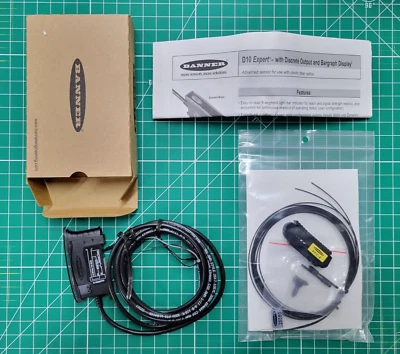 Banner D10B2PFP & 26080 PNP Fiber Optic Sensor Engineering 78762 PBT26 - New Set - Image 1 of 4