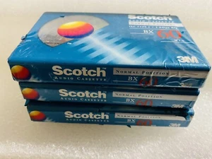 scotch 3 blank cassettes BX 60min 3M sealed - Picture 1 of 3