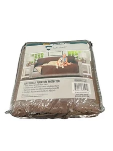 Sofa Shield 28” Recliner Reversible Chocolate Diamond Quilted Cover w/ Strap - Picture 1 of 6