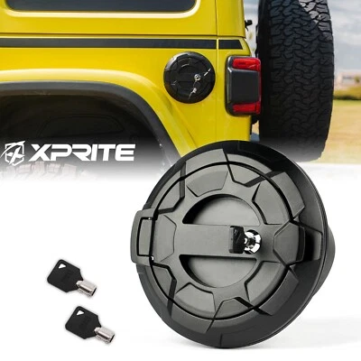 Tapa de tanque de gasolina cubierta puerta de llenado de combustible con llave de bloqueo para Jeep Wrangler JL 2018-2024 Foto 1 de 4