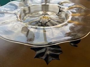 Round Umberto Bellotto (Venezia 1882 - 1940) Wrought Iron Italian Glass  - Picture 1 of 12