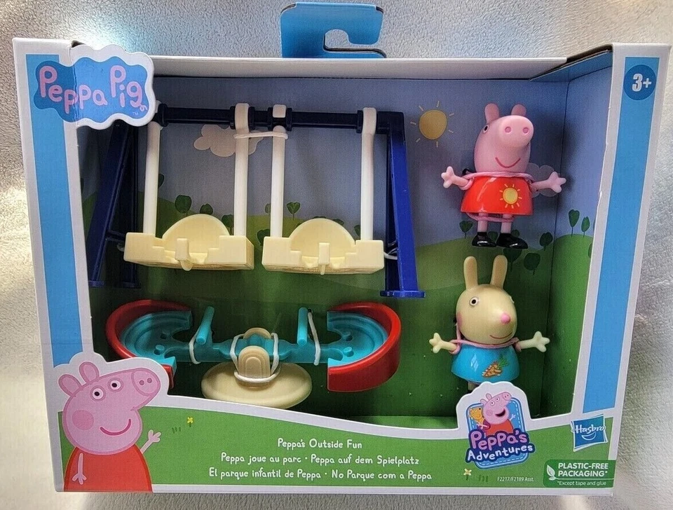 PEPPA PIG Peppa's Outside Fun Play Set *NUEVO* Rebecca Rabbit Swings Ver Sierra Foto 1 de 1