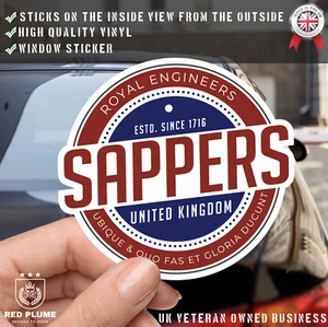 Royal Engineers 'Sappers' Fensteraufkleber - Retro - Bild 1 von 3