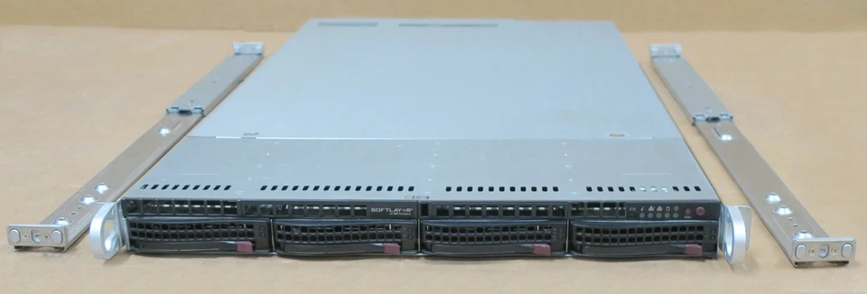 Supermicro CSE-819U X10DRU-i+ 1U Server 2x E5-2630L v3 384GB Ram 4x 3.5" HDD Bay - Image 1 of 3