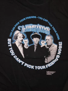 Three Stooges But You Cant Pick Your Friends Nose BLACK Adult T-Shirt - Imagen 1 de 1