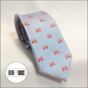 CORBATA FONDO CELESTE Y PORTADA DE FERIA EN ROJO - Imagen 1 de 1