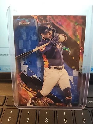 Jose Altuve 2024 Topps Finest #121 Uncommon Blue Checkerboard Refractor /75 - Image 1 of 2