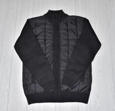 Chaqueta Six Lincoln Para Hombre Negra Cremallera Panel Abombado Acentos Talla XL Foto 1 de 4