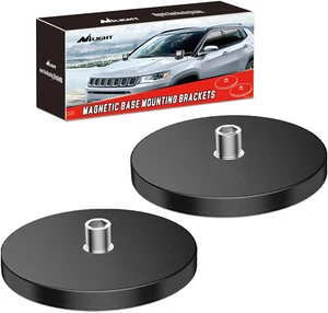 2PCS Base Magnetica LED Barra Luminosa Staffe di Montaggio, Potente Supporto Ventosa per B - Foto 1 di 12