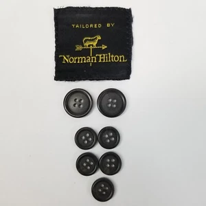 Norman Hilton 7 Buttons Jacket Spare Replacement Grayish Black Sport Coat - Picture 1 of 5