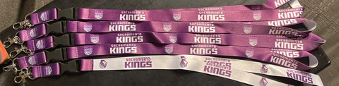 Sacramento Kings Lanyard (Purple And White) Lot Of 5 Reversible Cover