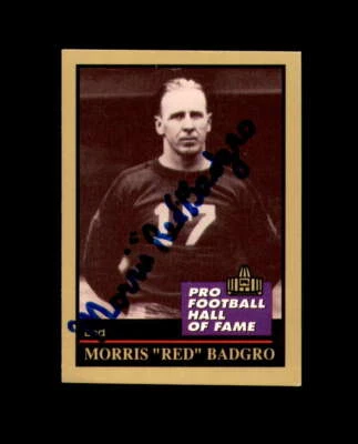 Morris Red Badgro Signed 1991 Pro Football HoF New York Giants Autograph - Image 1 of 2