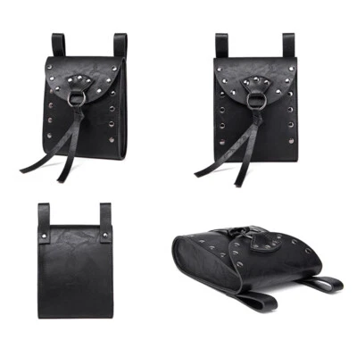 Medieval Vintage Waist Bag Hanging Belt Coin Purse PU Leather Cosplay Props 1x - Image 1 of 4