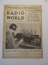 RADIO WORLD MAGAZINE DECEMBER 7, 1929 PUSH PULL SPEAKERS VOLTAGE DIVISION