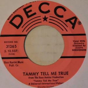 45 Sandra Dee "Tammy Tell Me True/Let's Fall In Love" Decca 31265 NM - Picture 1 of 2