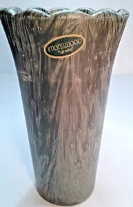 Fronzwood by Demaree Vase Green Swirl Scallopped Edge Vintage Mid Century Modern - Picture 1 of 8