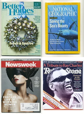 MIXED LOT 4 MISC MAGAZINE Rolling Stone Newsweek National Geographic Better Home - Image 1 of 4