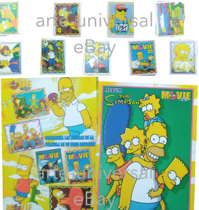 COMPLETE STICKERS SET MINI ALBUM The Simpsons Sticker Collection Colombia RARE