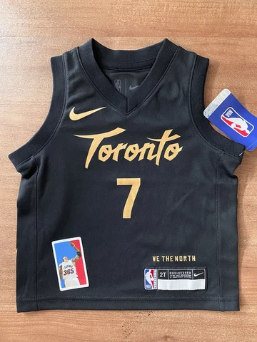 Kyle Lowry Size 2T NBA Toddler Jersey Toronto Raptors Black Nike City OVO 7 Heat Cover