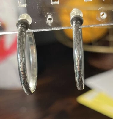 Beautiful Brighton Medium Size Silver Hoops - Image 1 of 4