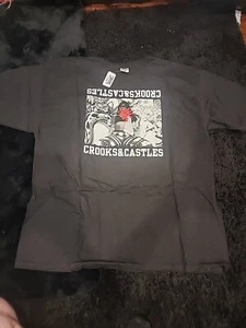 New Crooks & Castles Black Graphic Tshirt Mens Size XXL - Picture 1 of 5
