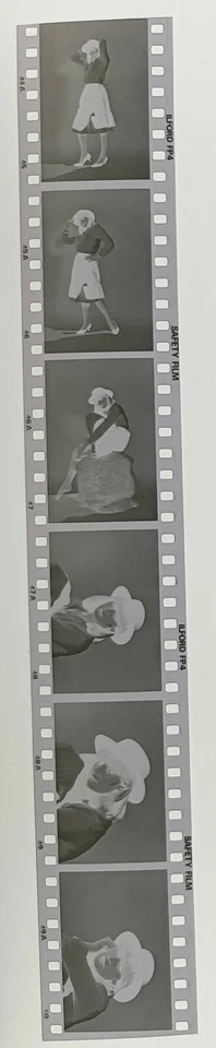 6 negatives pretty young woman black 24x35mm by professional photographer abx-lr25-1 - Image 1 of 1