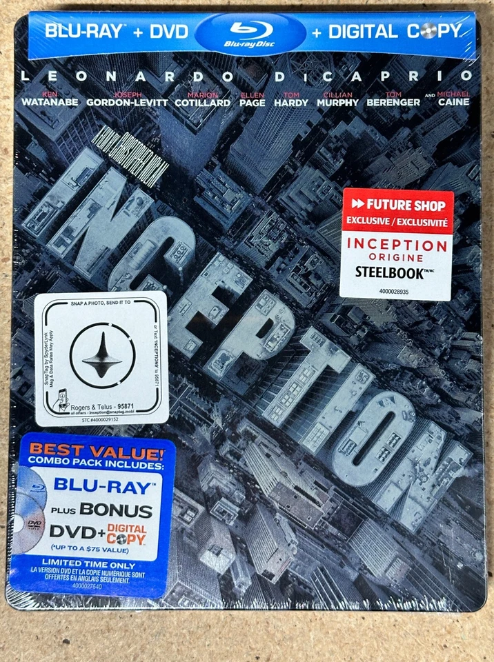Inception Blu-ray Steelbook - Future Shop Exclusive Brand New Sealed - Image 1 of 3