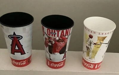 Lot of 3 Shohei Ohtani Souvenir Los Angeles Angels Soda Cups - Image 1 of 3