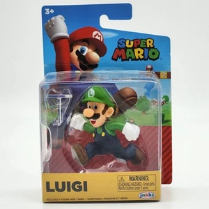 Jakks Pacific World of Nintendo Super Mario Luigi mit Base 2,5" Figur - Bild 1 von 6